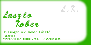 laszlo kober business card
